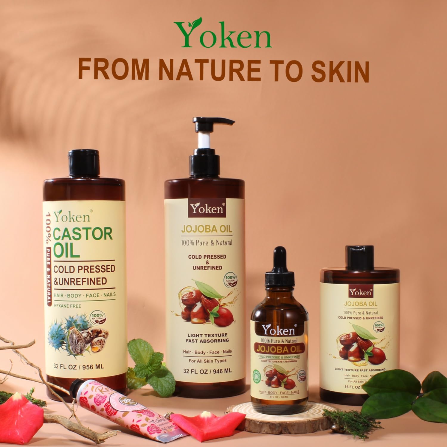 Yoken huile jojoba – massage corporel doux et soin naturel