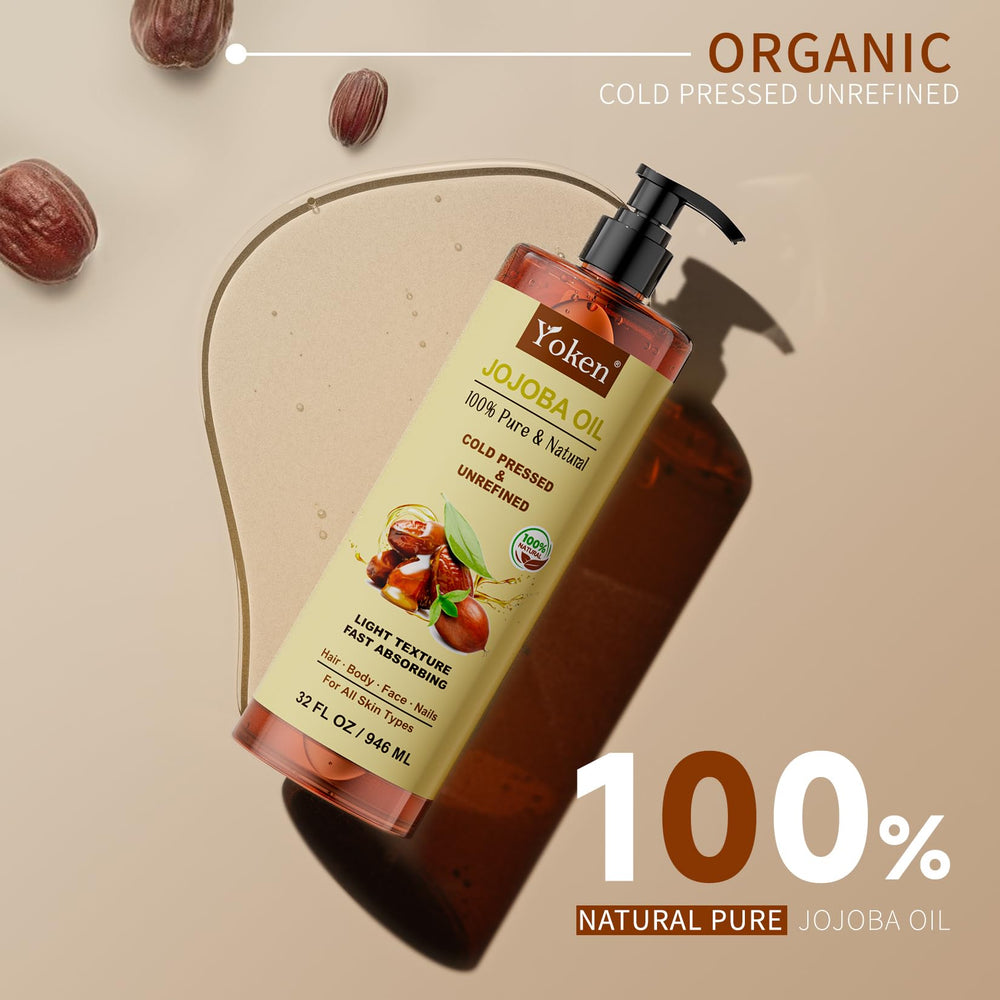 Massage avec l’huile de jojoba Yoken, texture légère et agréable.