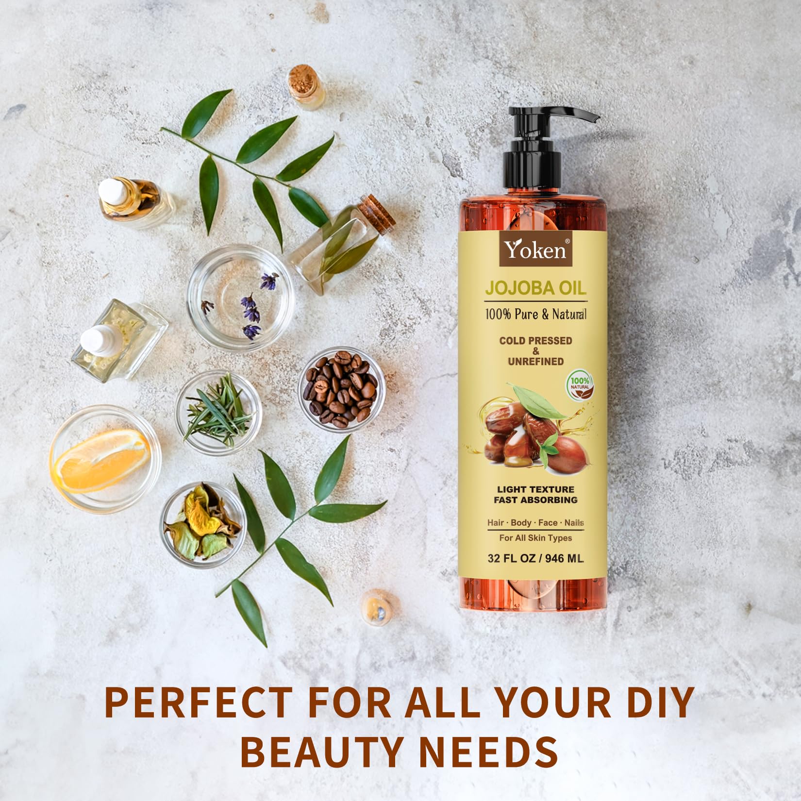 Hydratation des ongles et cuticules avec l’huile Yoken jojoba clairement nourrissante.