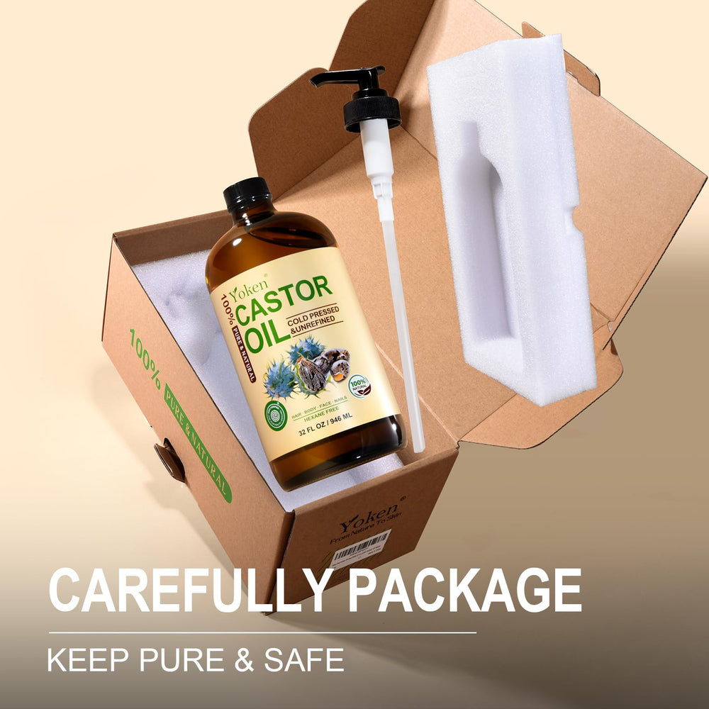 Yoken huile de ricin pour hydratation du corps et peau
