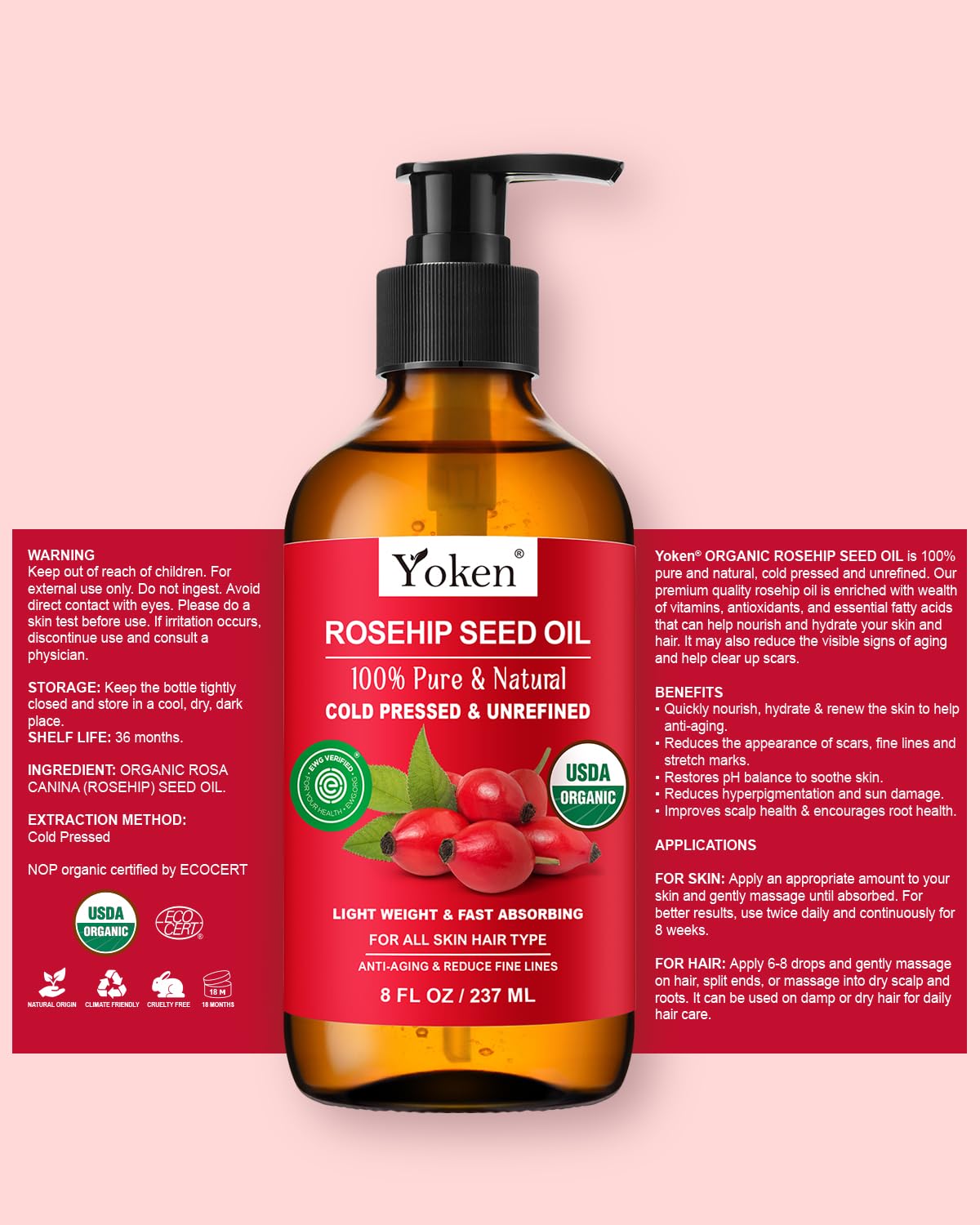 Utilisation quotidienne douce pour équilibre cutané avec Yoken.