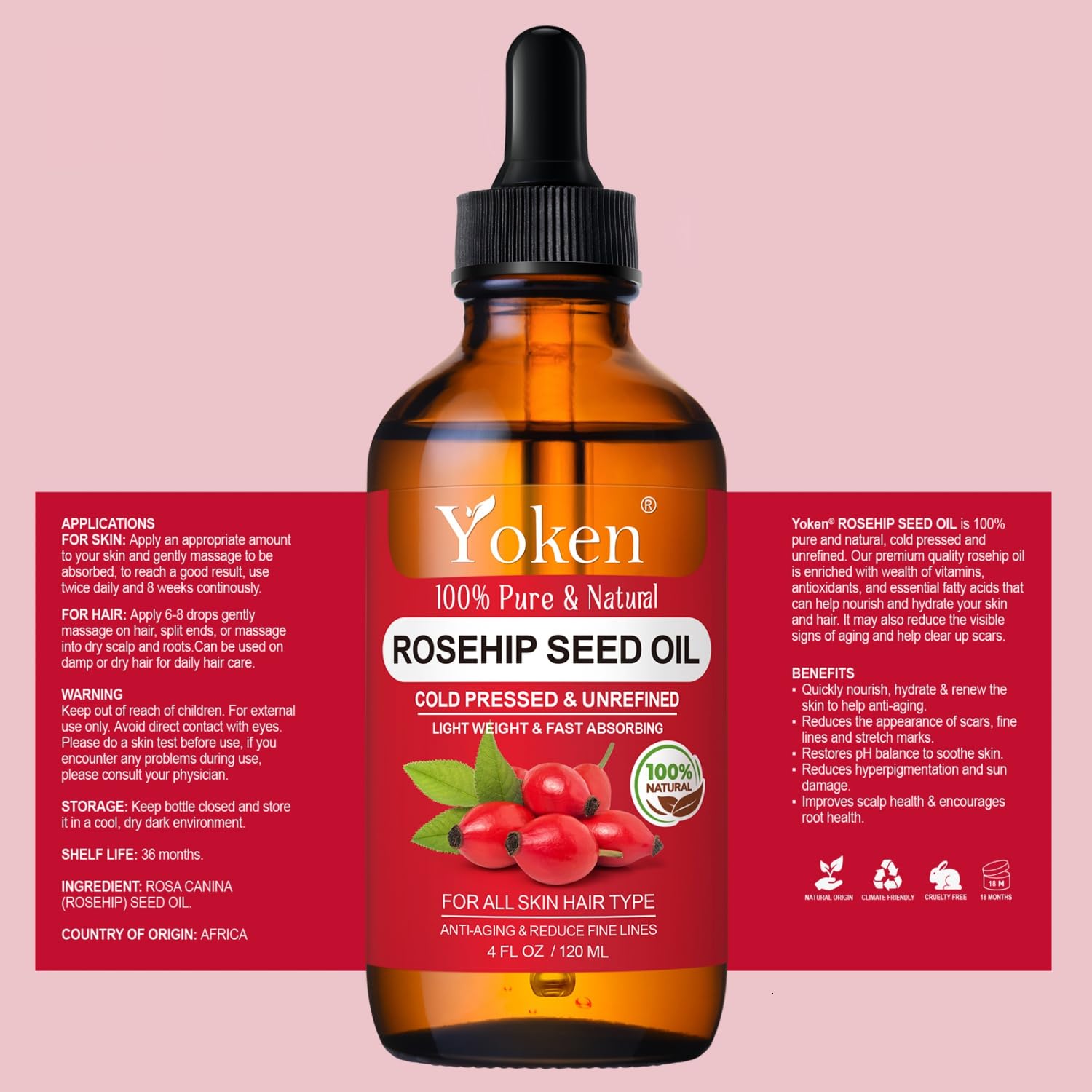 Parfum léger et naturel de l'huile Yoken sans additifs.