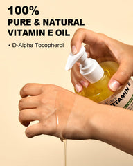 Yoken huile vitamine E sur les mains offrant douceur et souplesse.