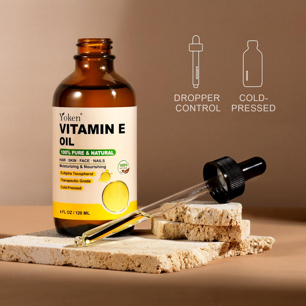Massage avec Yoken Vitamine E; huile nourrissante qui glisse facilement.