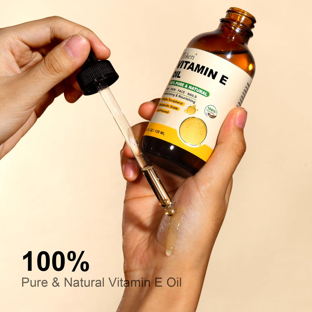 Soin visage Yoken Vitamine E, texture légère pour hydrater sans parfum.