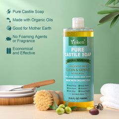 Savon Castille Yoken pour corps et mains, douceur naturelle pour la peau.