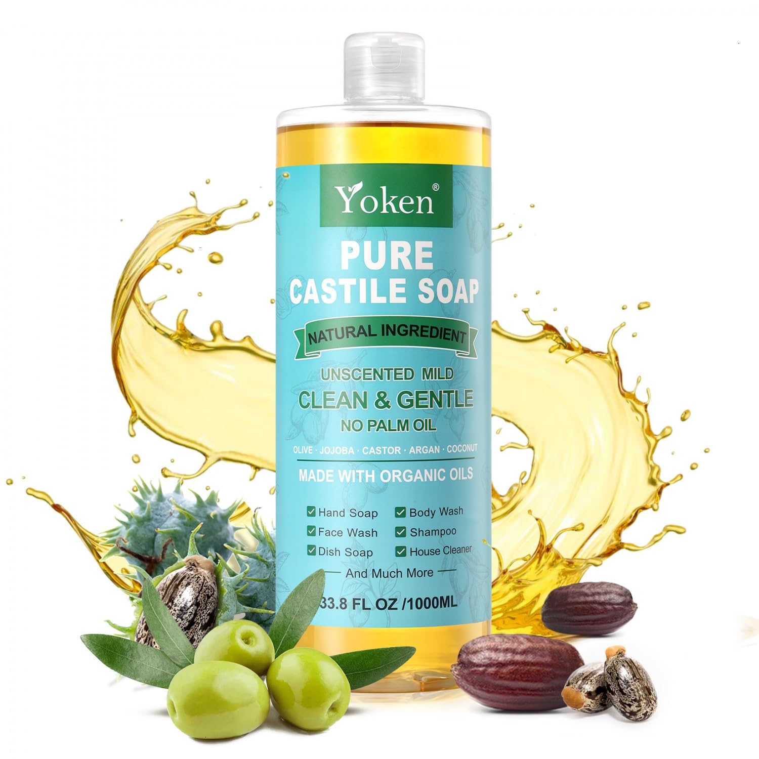 Ingrédients organiques Yoken Castille, base naturelle et végan.
