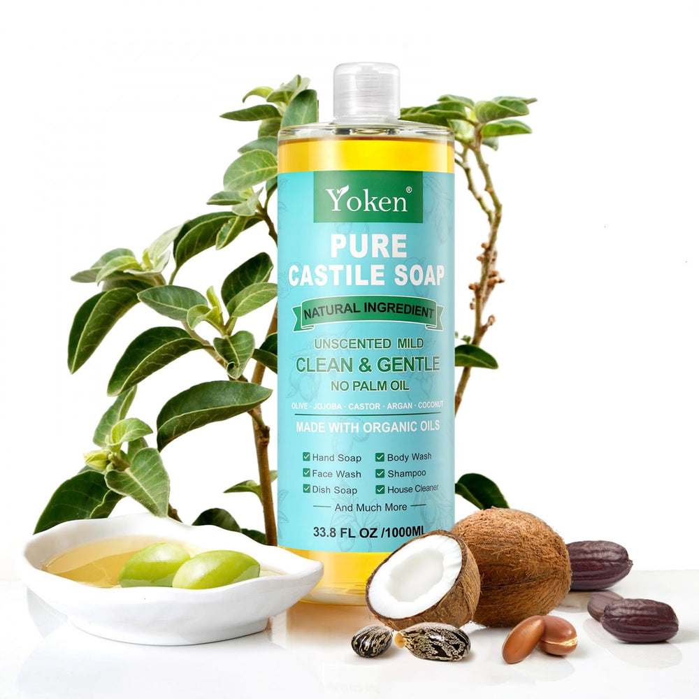 Mousse généreuse de Yoken Castille liquide, expérience de lavage luxueuse.