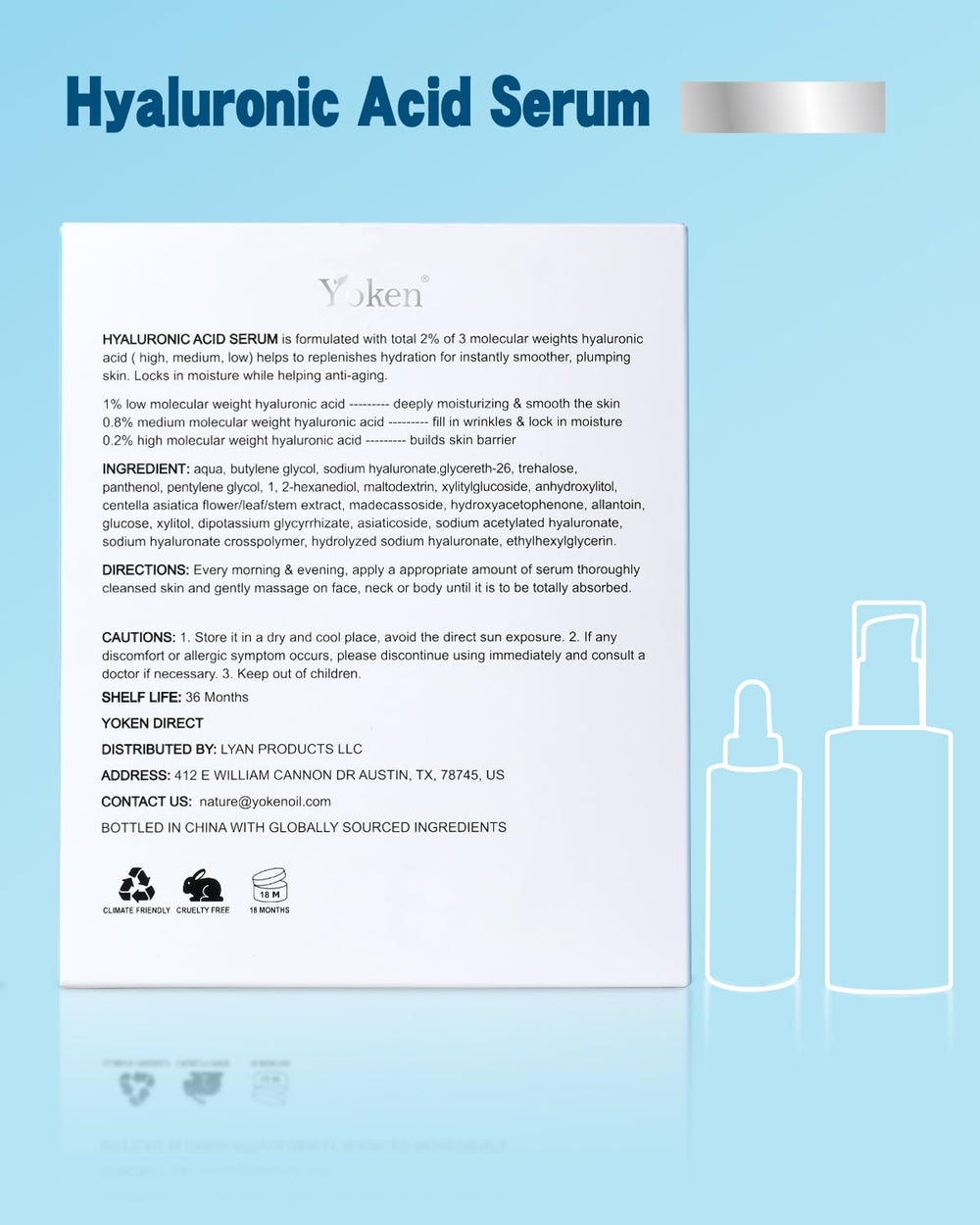 Application shot of Yoken Serum on the face for routine skincare