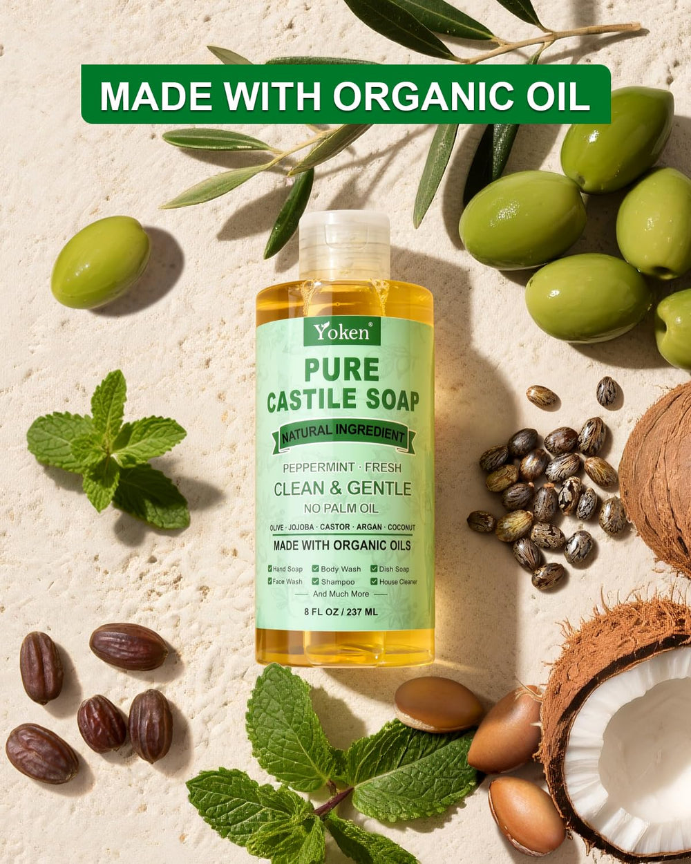 Nettoyage de vaisselle avec le savon menthe Yoken.