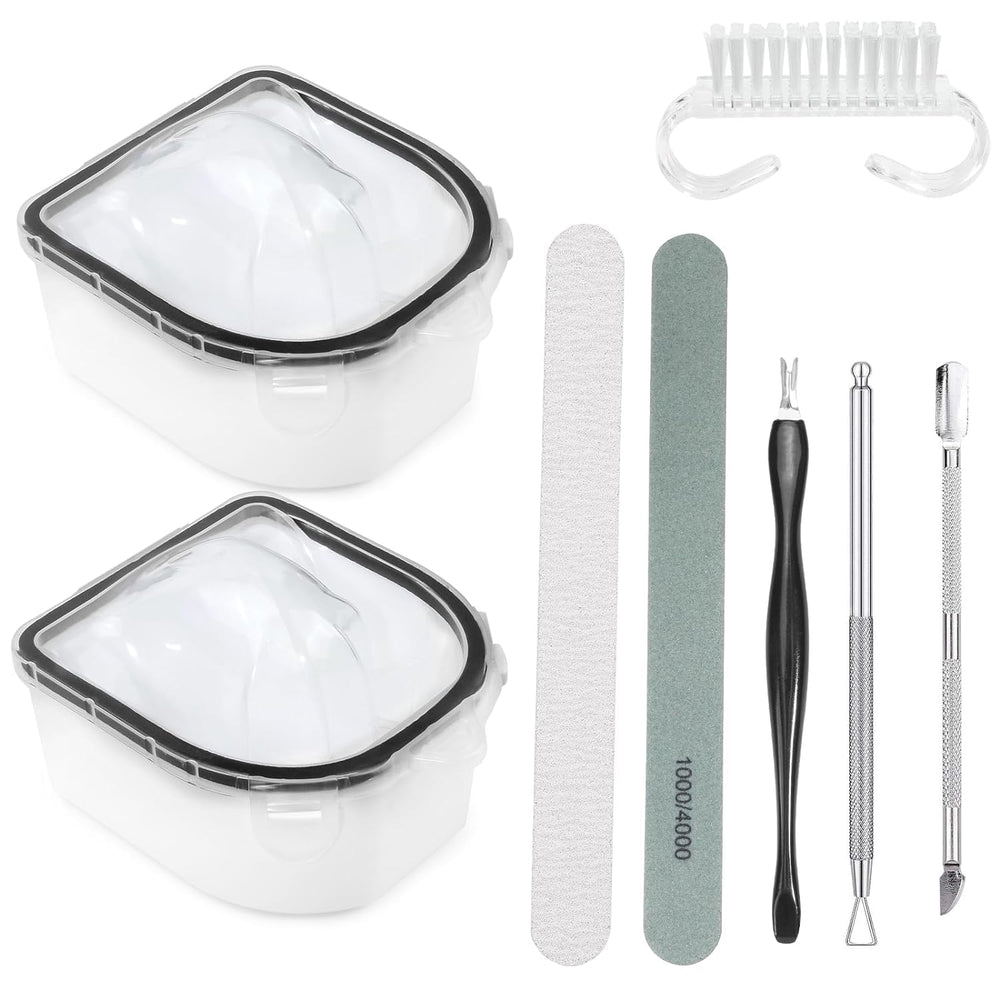 Bol d'immersion Yokilly pour ongles avec acetone, deux pieces.