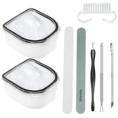 Bol d'immersion Yokilly pour ongles avec acetone, deux pieces.