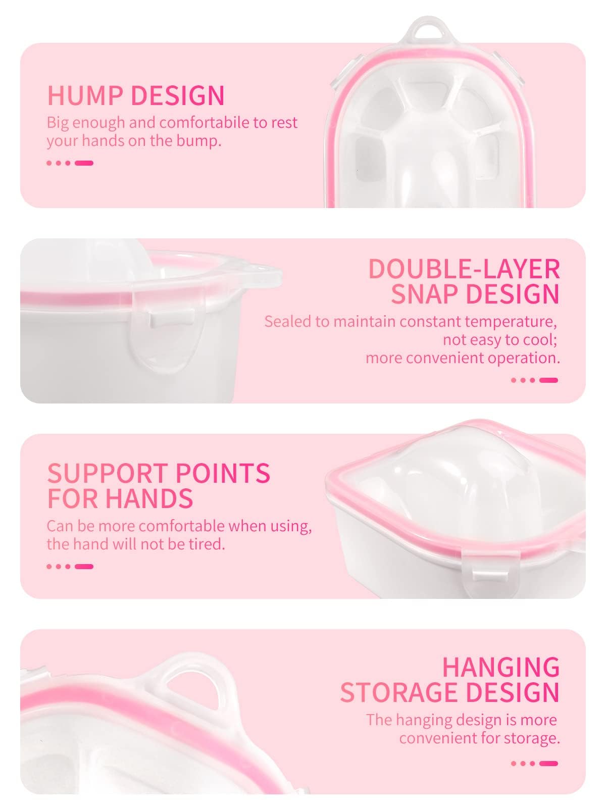 Yokilly bol trempage double couche rose offre deux niveaux de trempage.