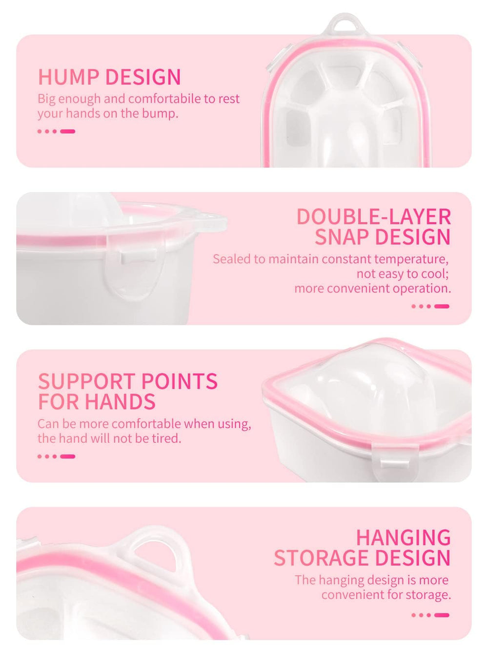 Yokilly bol trempage double couche rose offre deux niveaux de trempage.