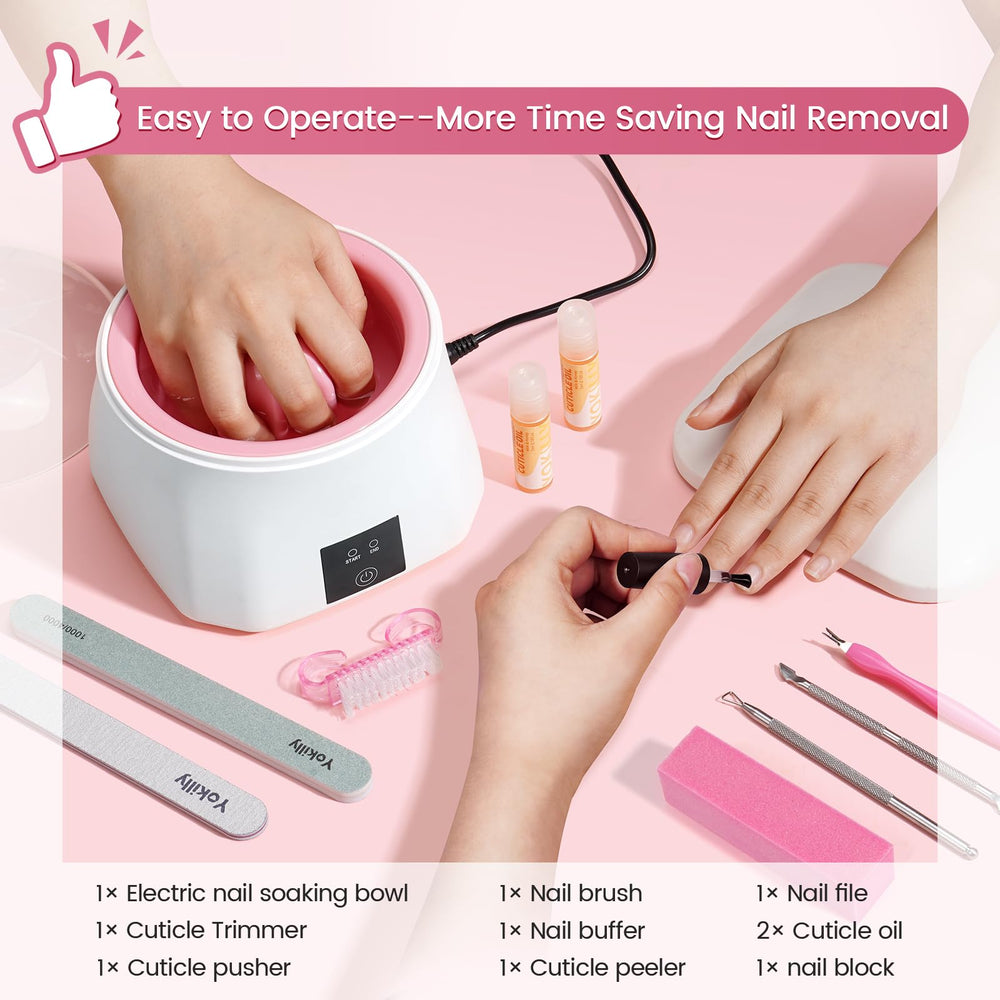 Yokilly kit-enlever-ongles-10-elements complète le rituel domestique.