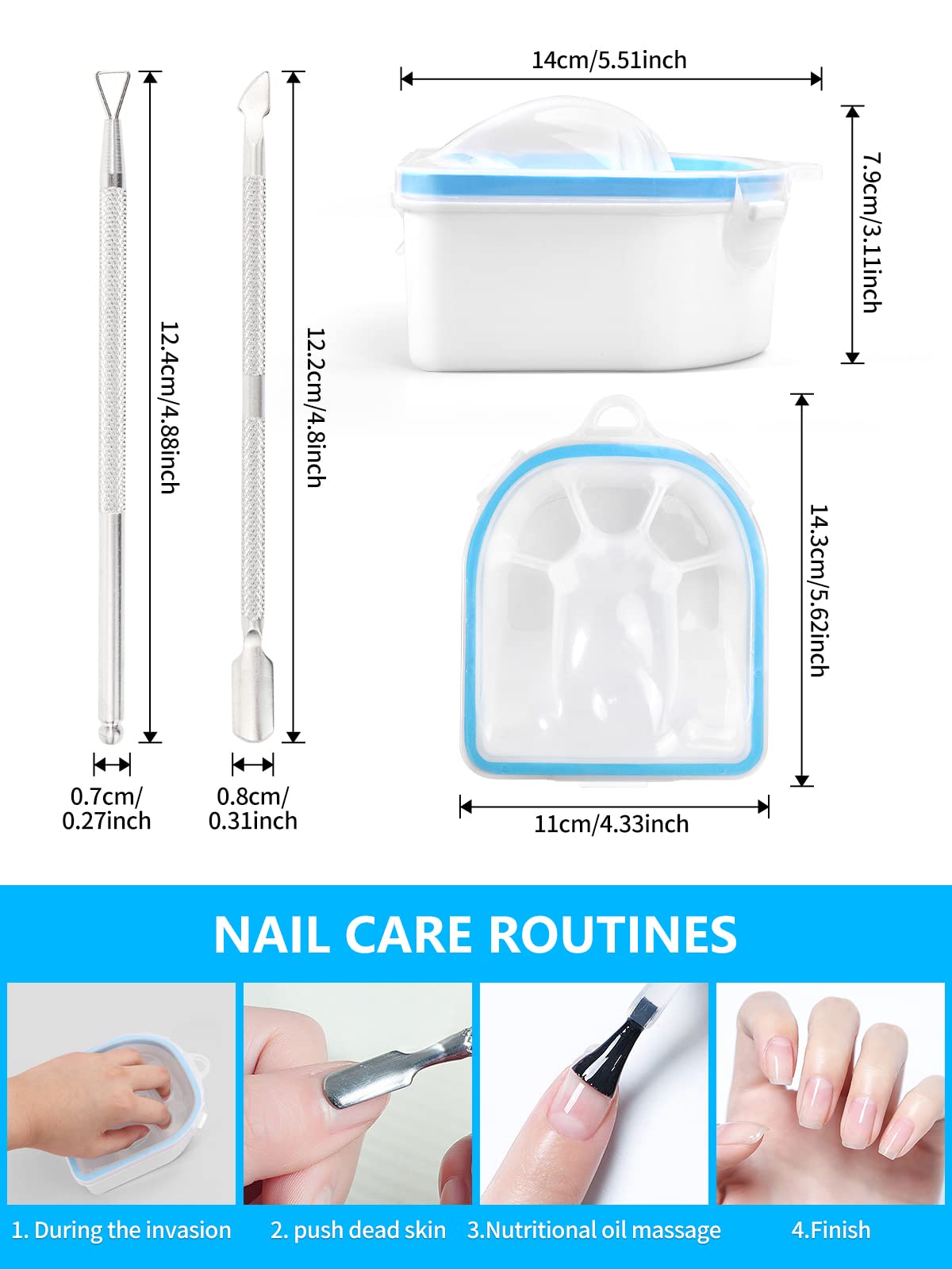Ensemble d’outils Yokilly 4 pièces pour une manucure complète