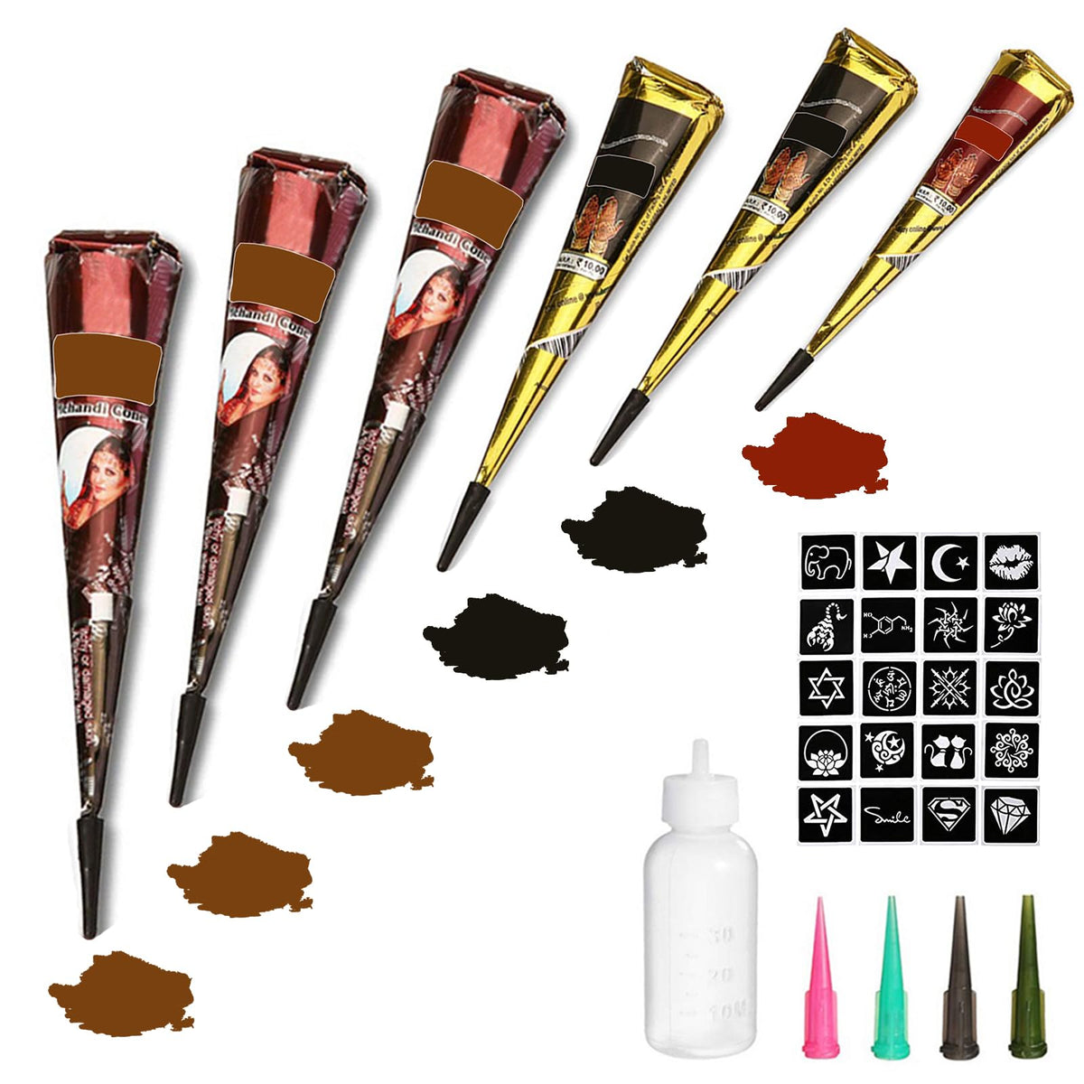 Kit Yomagine tatouages temporaires cones – création rapide sur la peau.