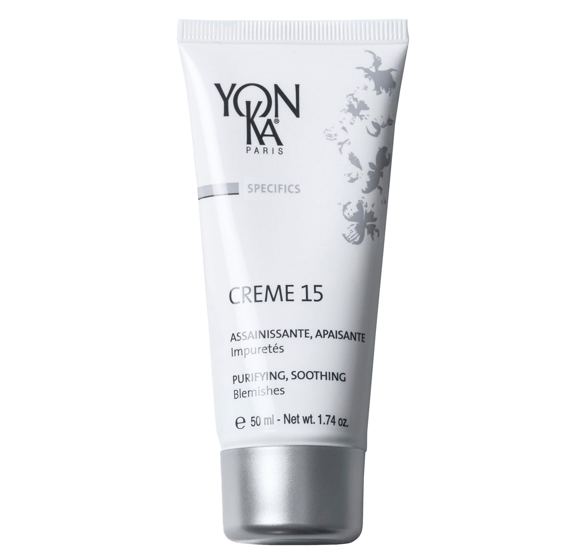 Yon-Ka Crème 15 purifie légèrement la peau et apaise les irritations.