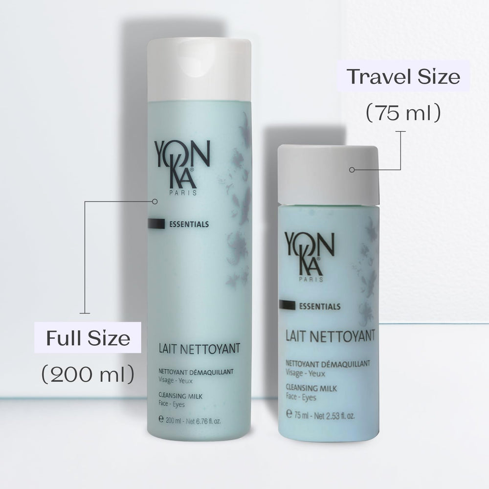 Utilisation visage et yeux sans irritation avec Yon-Ka Lait Nettoyant.