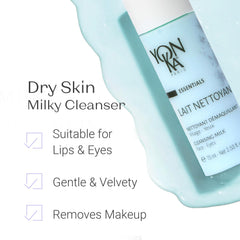 Texture crème légère du Yon-Ka Lait Nettoyant pour nettoyer et hydrater.