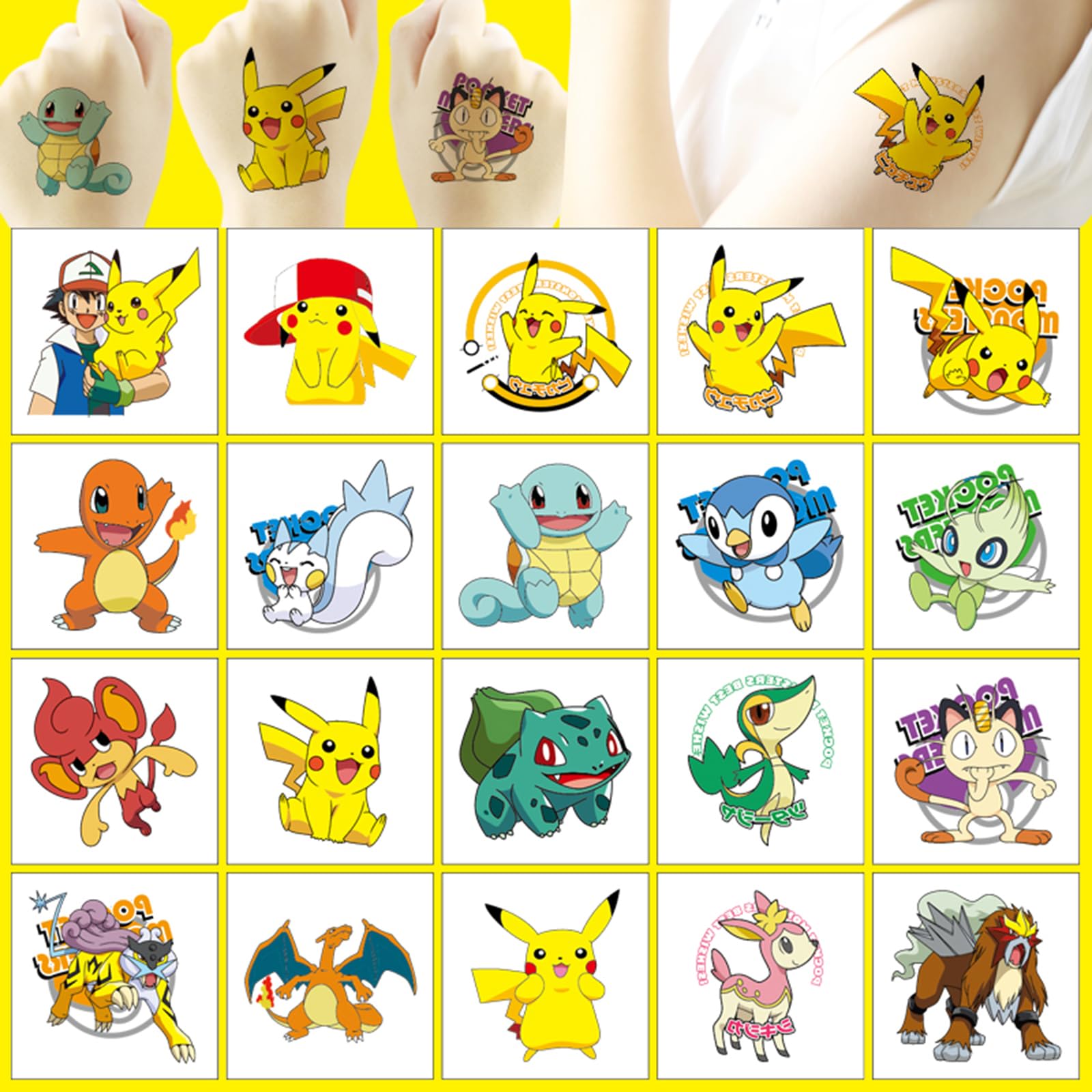 YONGAI tatouages monstres détail couleurs – motifs vifs et accrocheurs pour impression visuelle.