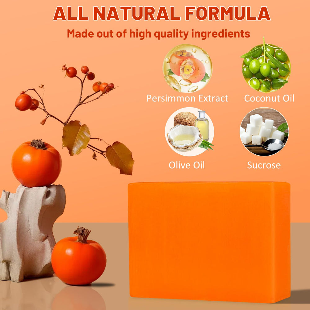 yoniagood savon persimmon – utilisation polyvalente visage, corps et mains.