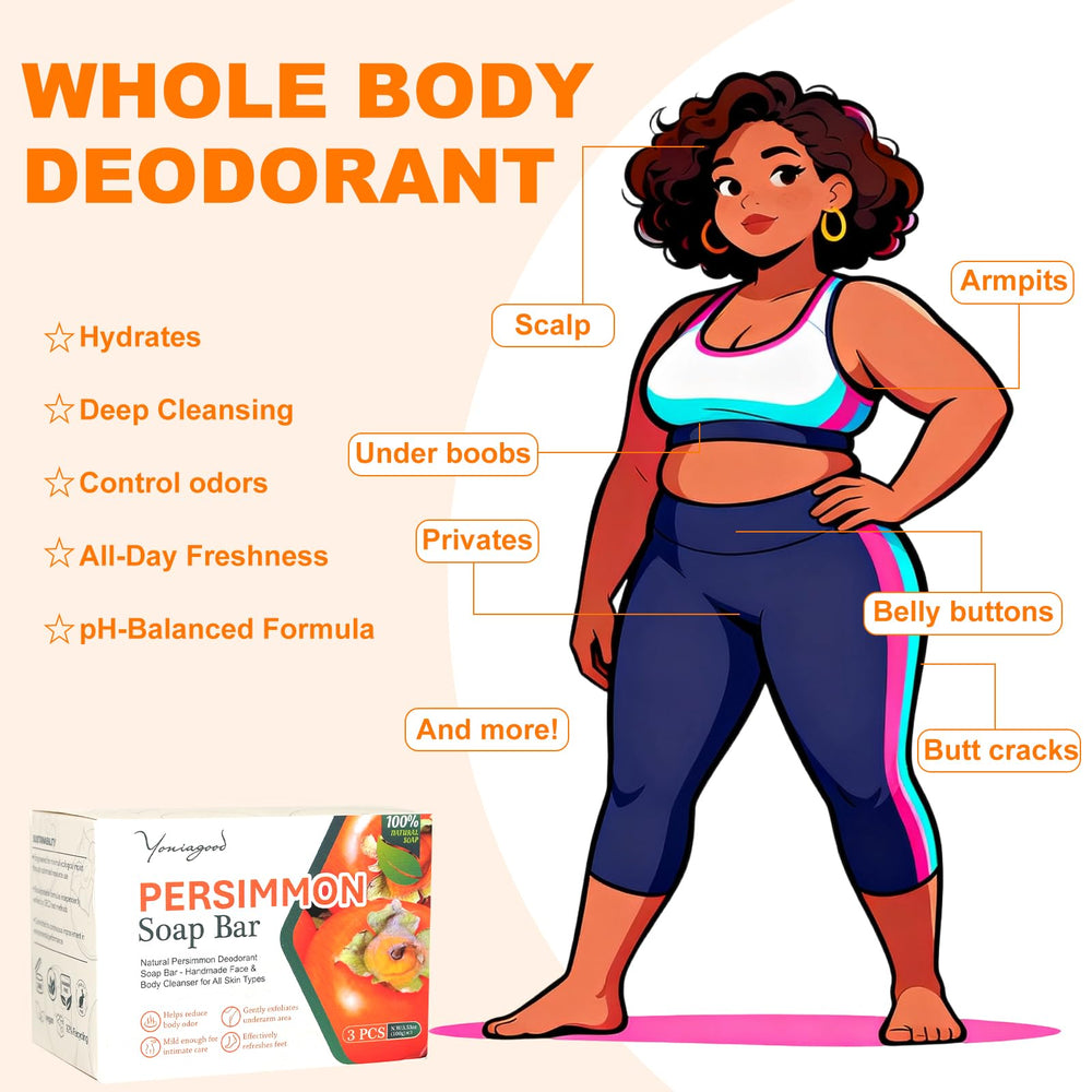 Hydratation profonde yonigood persimmon pour peau souple après chaque douche.