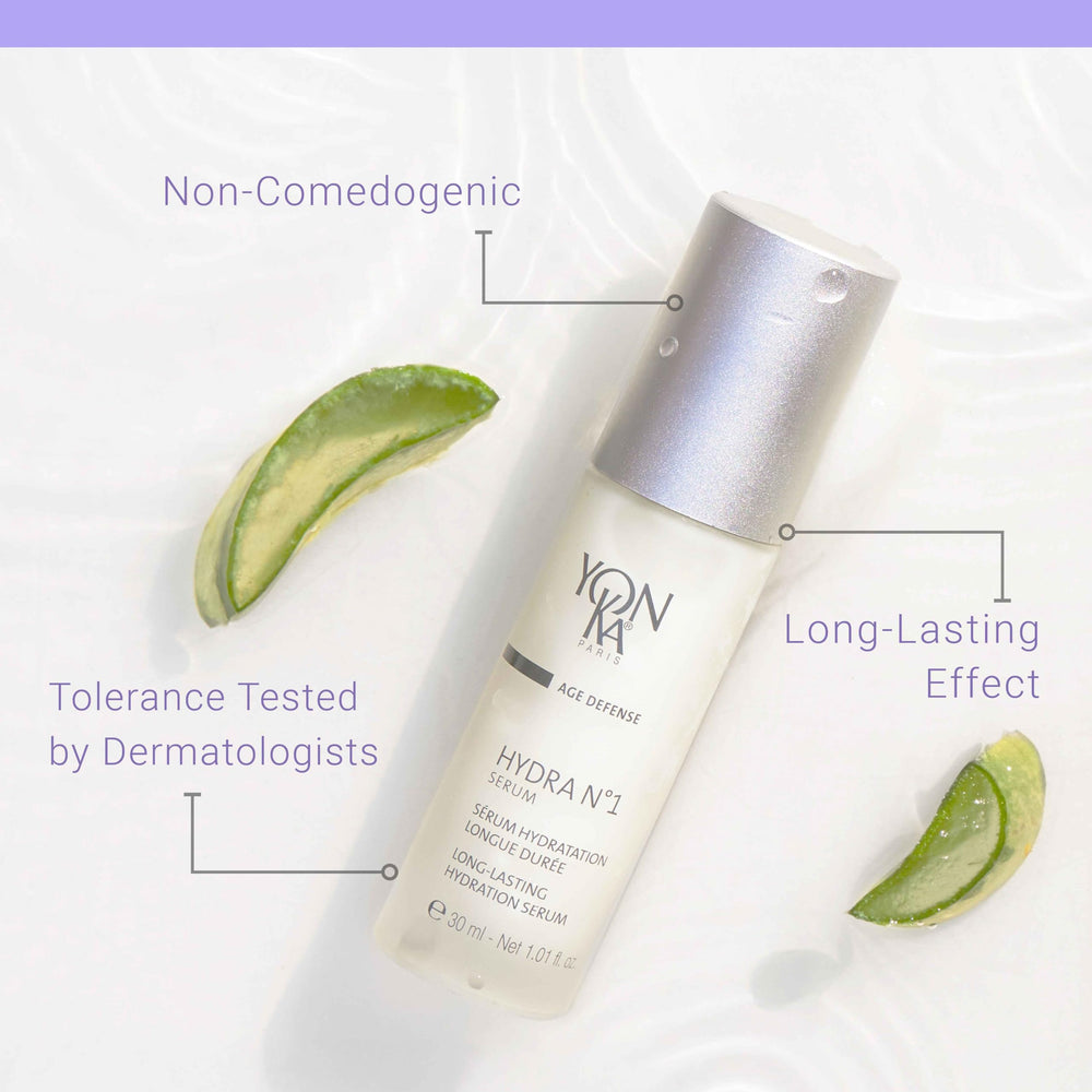 Texture crémeuse du sérum Yon-Ka, absorption rapide pour peau déshydratée.