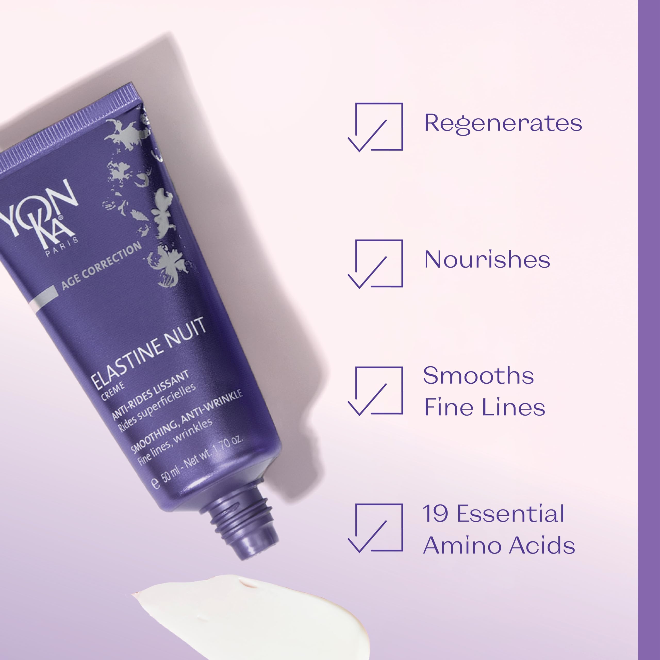 Complexe antioxydant Yon-Ka Elastine Nuit avec vitamines pour protéger la peau