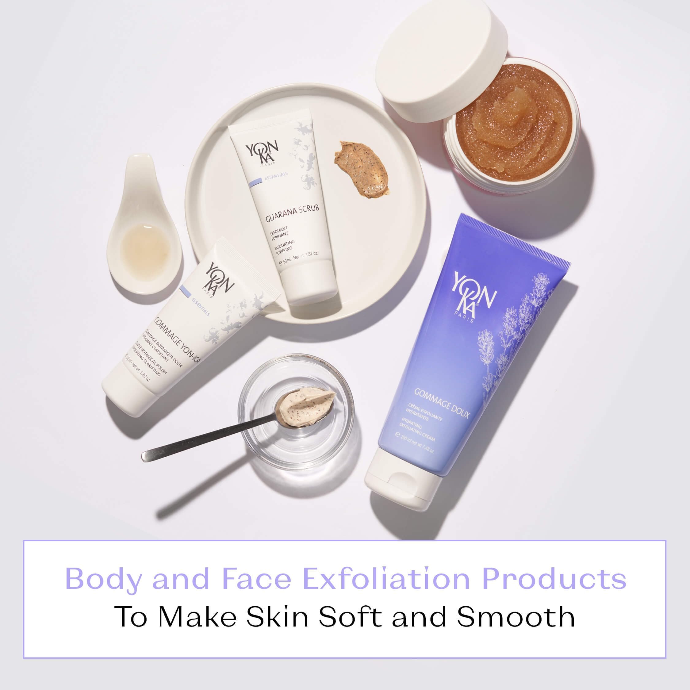 Yon-Ka Gommage Gel visage, rituel hebdomadaire pour réconforter les peaux sèches et sensibles.