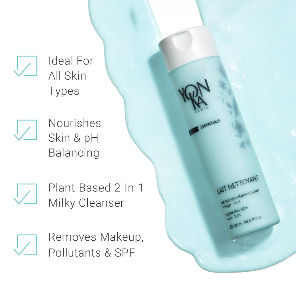 Yon-Ka Lait Nettoyant s’applique sur le visage et les yeux en massage doux.
