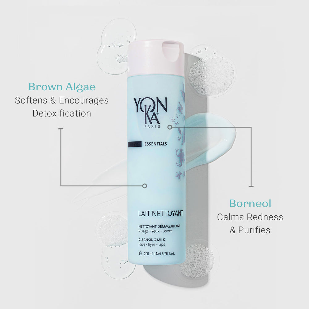 Yon-Ka Lait Nettoyant, démaquillage quotidien respectueux de l'équilibre cutané.