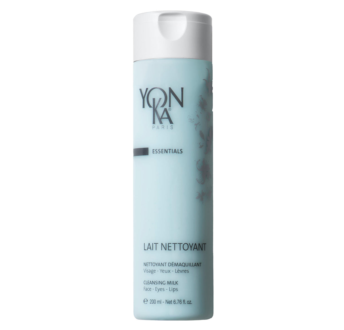 Yon-Ka Lait Nettoyant, bouteille 200 ml, nettoie en douceur tout en respectant la peau.