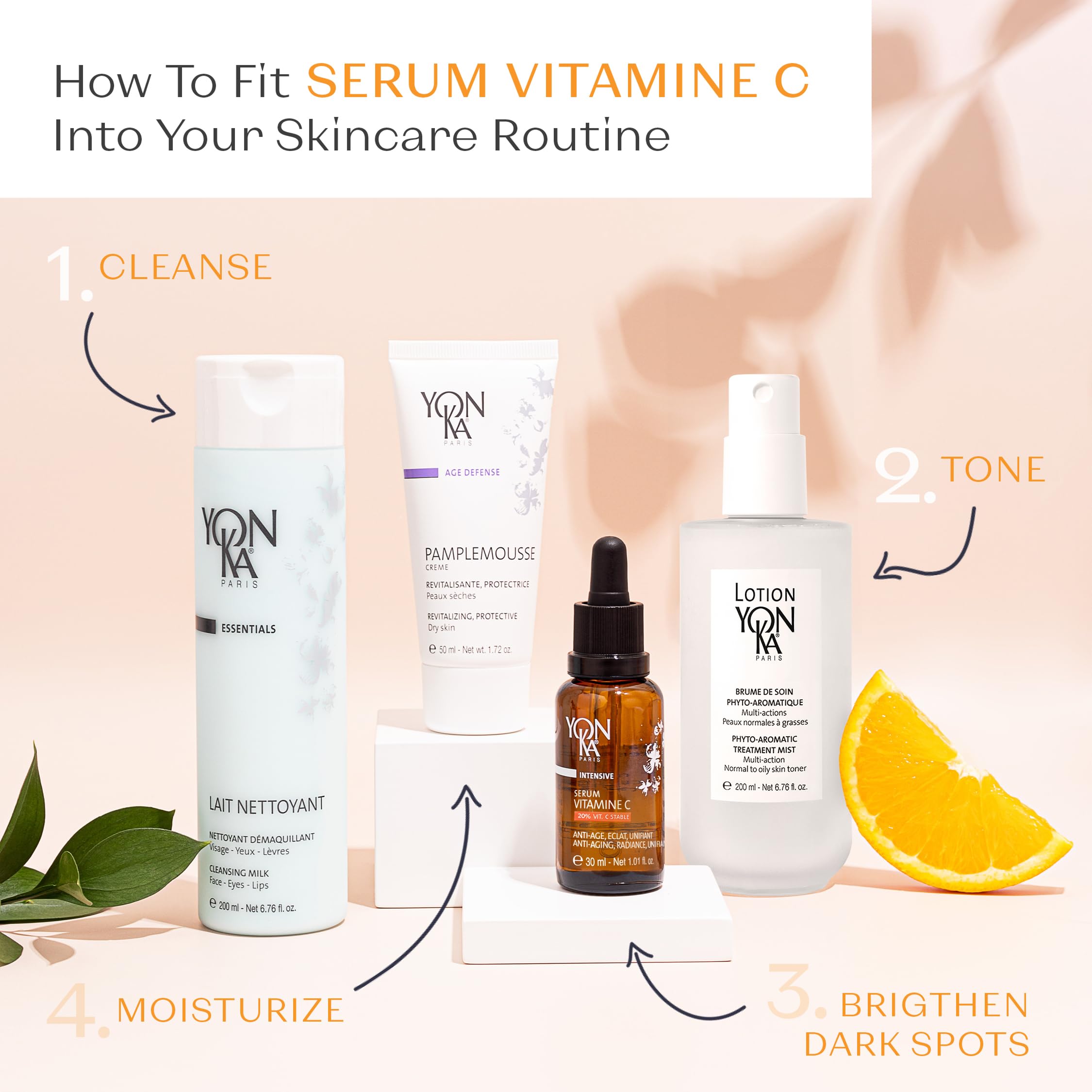 Yonka Vitamine C Serum – Sans parfum et adapté aux peaux sensibles, améliore l'éclat