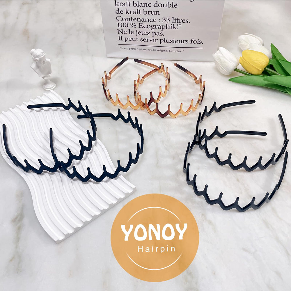 Zoom sur le détail zigzag dent-requin YONOY pour coiffure rapide