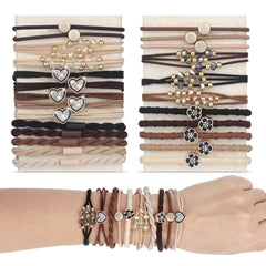 Bandes YONOY bohème 25 pièces, polyvalentes pour coiffure et bracelet.