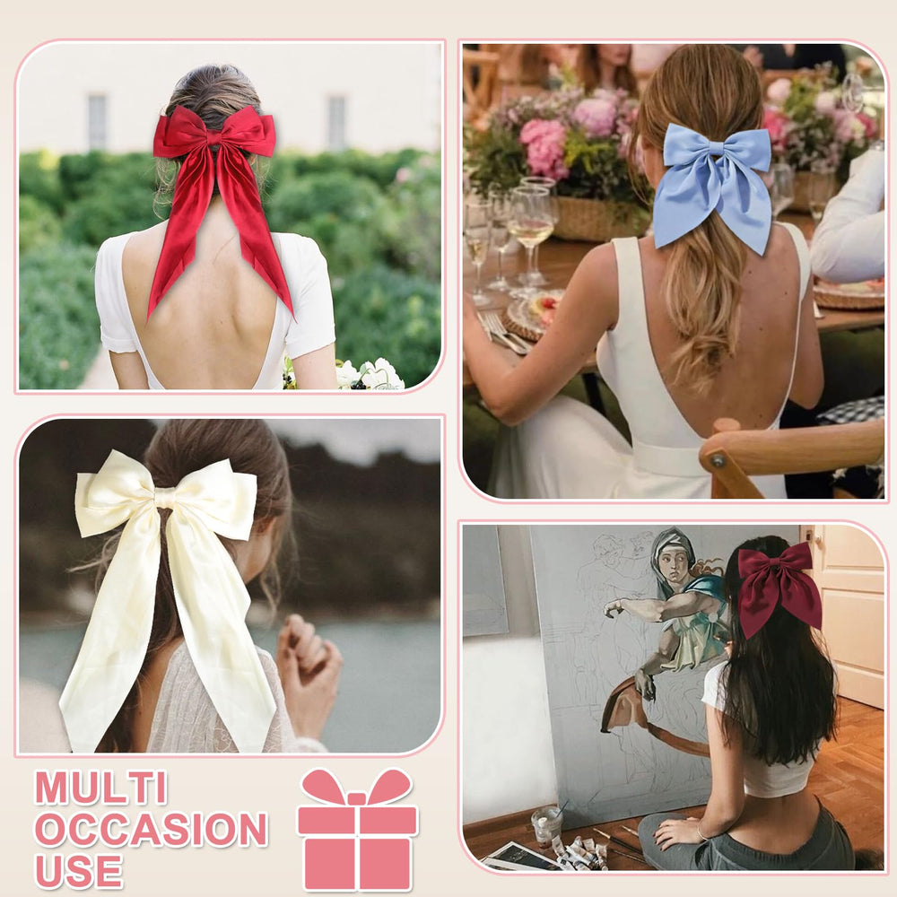 YONOY noeud-cheveux satin queue longue, touche élégante pour toutes les occasions.