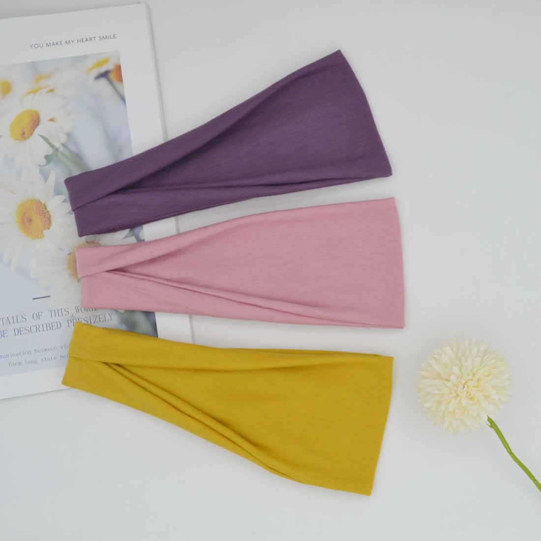 Yonuf bandeau couleur 2 textile doux et extensible pour un confort continu.