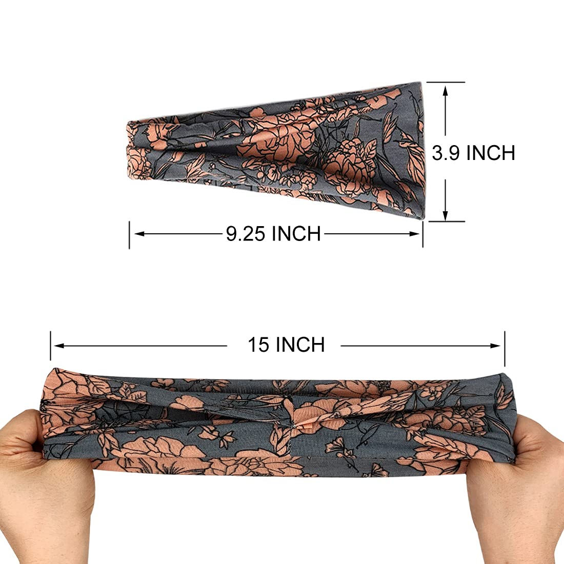 Bandeau YONUF boho en polyester et spandex, douceur et confort durable pendant l'effort