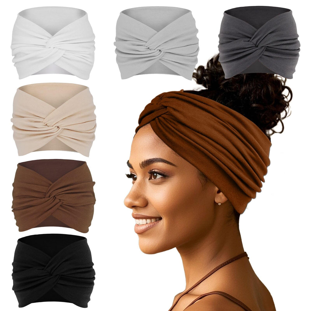 Bandeau YONUF très large avec nœud torsadé, maintien confortable pendant l'entraînement.
