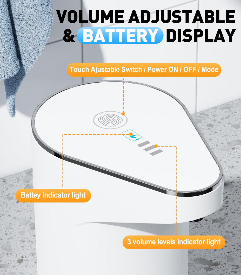 Distributeur YONVEXO avec indicateur LED, mode et batterie visibles.