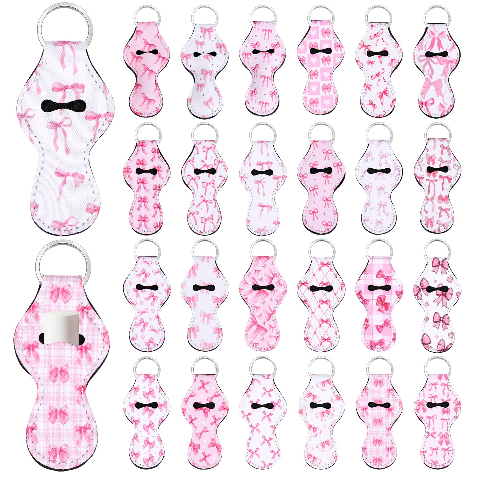 Yookeer étui rouge-levres noeud rose, rangement portable pour rouge à lèvres.