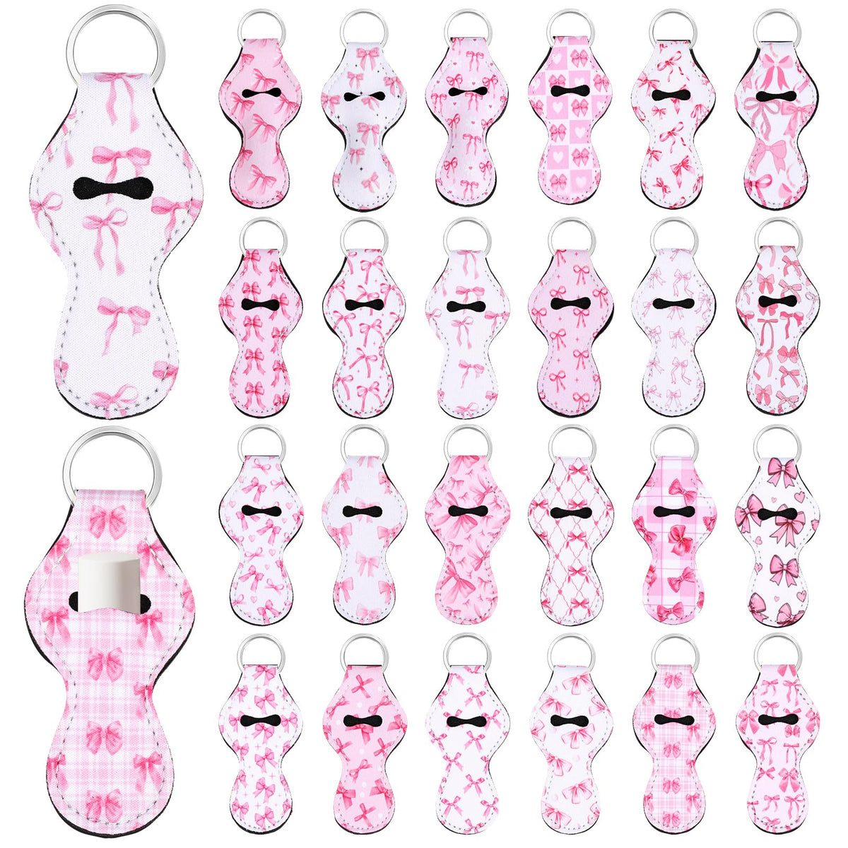 Yookeer étui rouge-levres noeud rose, rangement portable pour rouge à lèvres.