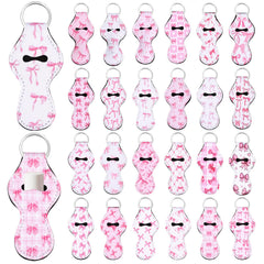 Yookeer étui rouge-levres noeud rose, rangement portable pour rouge à lèvres.