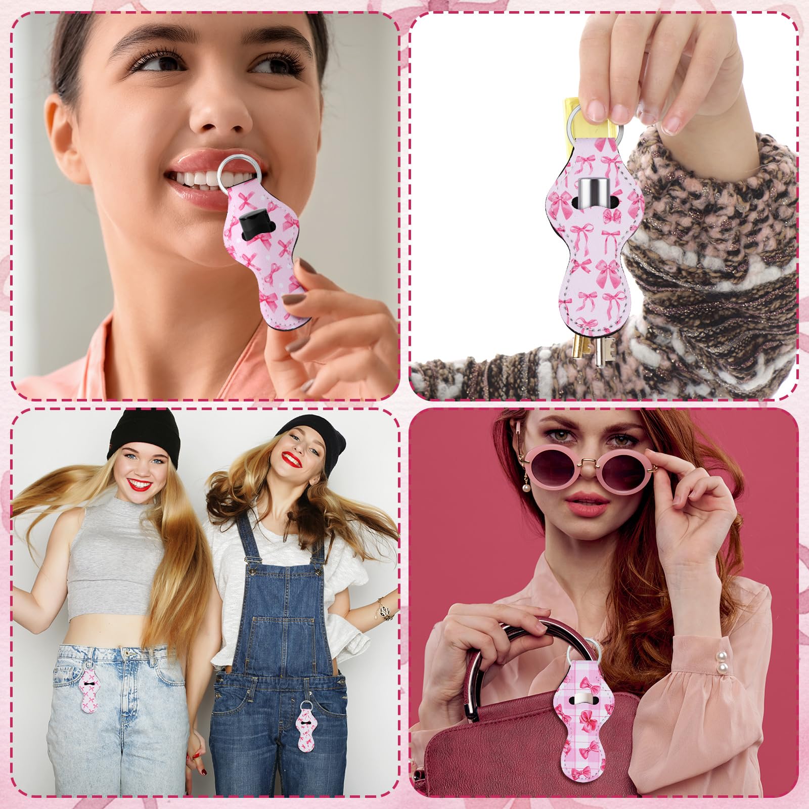 Yookeer cadeau élégant rose, étui porte-levres noeud pour cadeaux.
