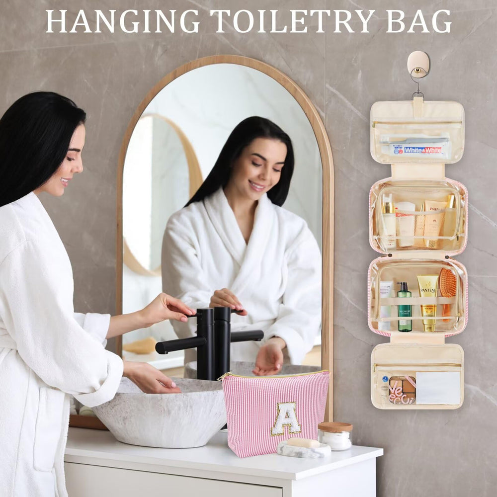 YOOLIFE sac toilette pendu, anse pivotante facilite le rangement en voyage.