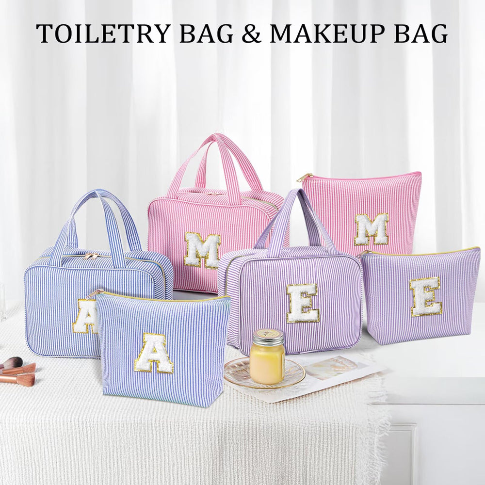YOOLIFE patch dore chenille initiale personalize ce sac de toilette.