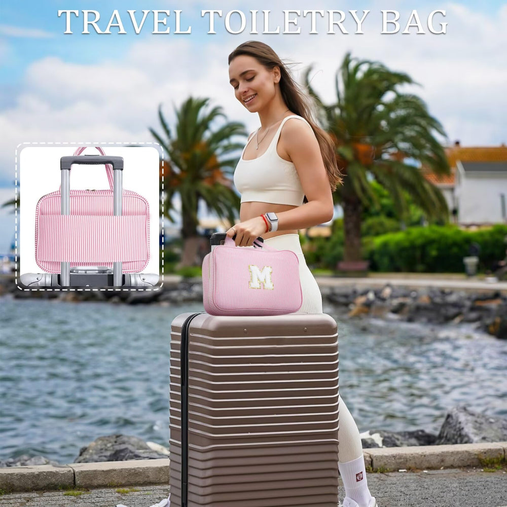 YOOLIFE sac toilette pendu, compartiments transparents pour tout voir sans fouiller.
