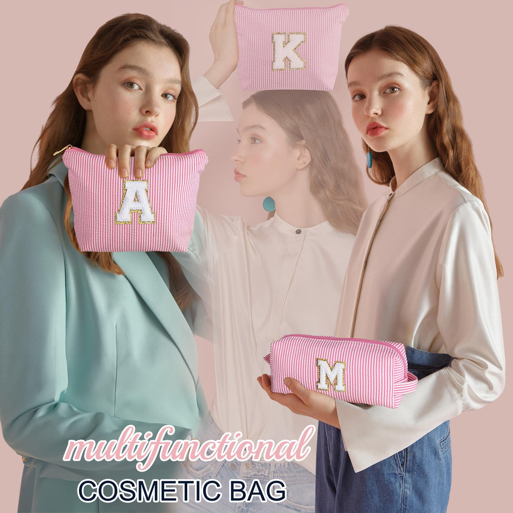 Trousse personnalisée YOOLIFE initiale rose et bleu, cadeau original