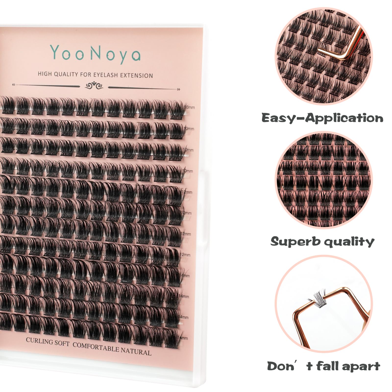 YOONOYA grappes cils style naturel, parfait pour un look discret.